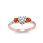 Load image into Gallery viewer, petite-micropave-heart-shaped-three-stone-diamond-engagement-ring-with-orange-sapphire-in-rose-gold-FD9383HTRGSAOR-NL-RG

