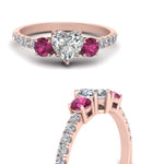 Load image into Gallery viewer, petite-micropave-heart-shaped-three-stone-diamond-engagement-ring-with-pink-sapphire-in-rose-gold-FD9383HTRGSADRPI-NL-RG
