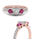 Load image into Gallery viewer, petite-micropave-heart-shaped-three-stone-diamond-engagement-ring-with-pink-sapphire-in-rose-gold-FD9383HTRGSADRPI-NL-RG