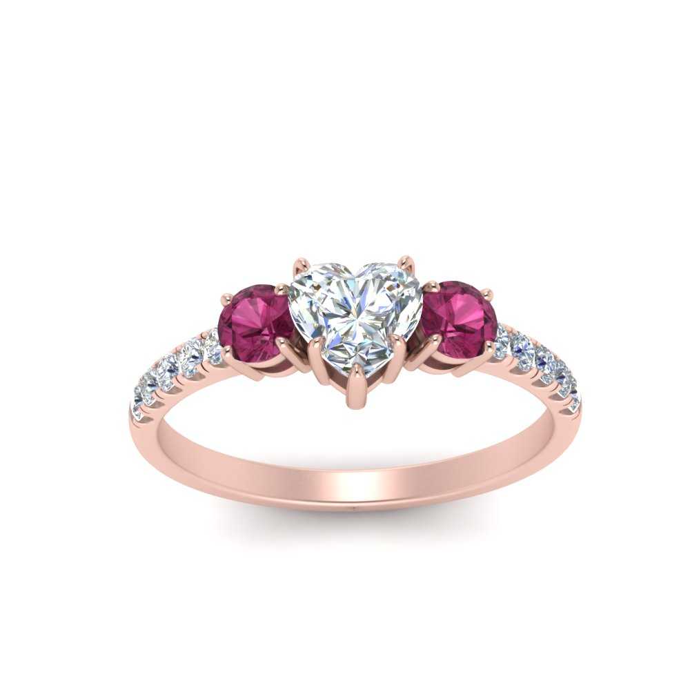 petite-micropave-heart-shaped-three-stone-diamond-engagement-ring-with-pink-sapphire-in-rose-gold-FD9383HTRGSADRPI-NL-RG