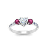 Load image into Gallery viewer, petite-micropave-heart-shaped-three-stone-diamond-engagement-ring-with-pink-sapphire-in-white-gold-FD9383HTRGSADRPI-NL-WG