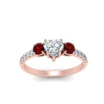 Load image into Gallery viewer, petite-micropave-heart-shaped-three-stone-diamond-engagement-ring-with-ruby-in-rose-gold-FD9383HTRGRUDR-NL-RG
