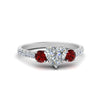 Load image into Gallery viewer, petite-micropave-heart-shaped-three-stone-diamond-engagement-ring-with-ruby-in-white-gold-FD9383HTRGRUDR-NL-WG
