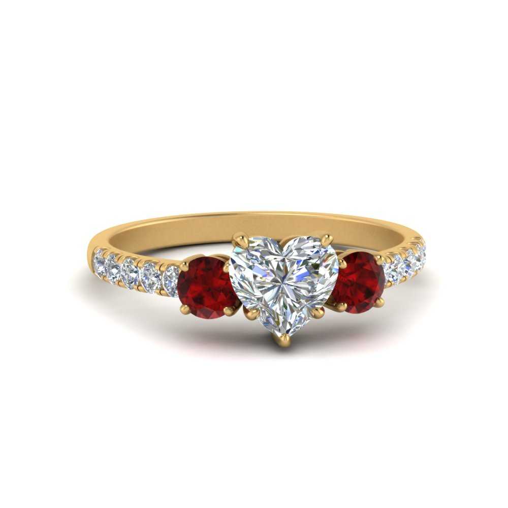 petite-micropave-heart-shaped-three-stone-diamond-engagement-ring-with-ruby-in-yellow-gold-FD9383HTRGRUDR-NL-YG