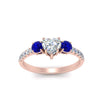 Load image into Gallery viewer, petite-micropave-heart-shaped-three-stone-diamond-engagement-ring-with-sapphire-in-rose-gold-FD9383HTRGSABL-NL-RG