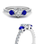 Load image into Gallery viewer, petite-micropave-heart-shaped-three-stone-diamond-engagement-ring-with-sapphire-in-white-gold-FD9383HTRGSABL-NL-WG