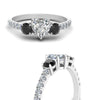 Load image into Gallery viewer, petite-micropave-heart-shaped-three-stone-engagement-ring-with-black-diamond-in-white-gold-FD9383HTRGBLACK-NL-WG