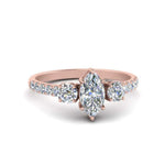 Load image into Gallery viewer, petite-micropave-marquise-cut-three-stone-diamond-engagement-ring-in-rose-gold-FD9383MQR-NL-RG
