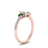 Load image into Gallery viewer, petite-micropave-marquise-cut-three-stone-diamond-engagement-ring-with-emerald-in-rose-gold-FD9383MQRGEMGR-NL-RG