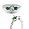 Load image into Gallery viewer, petite-micropave-marquise-cut-three-stone-diamond-engagement-ring-with-emerald-in-white-gold-FD9383MQRGEMGR-NL-WG