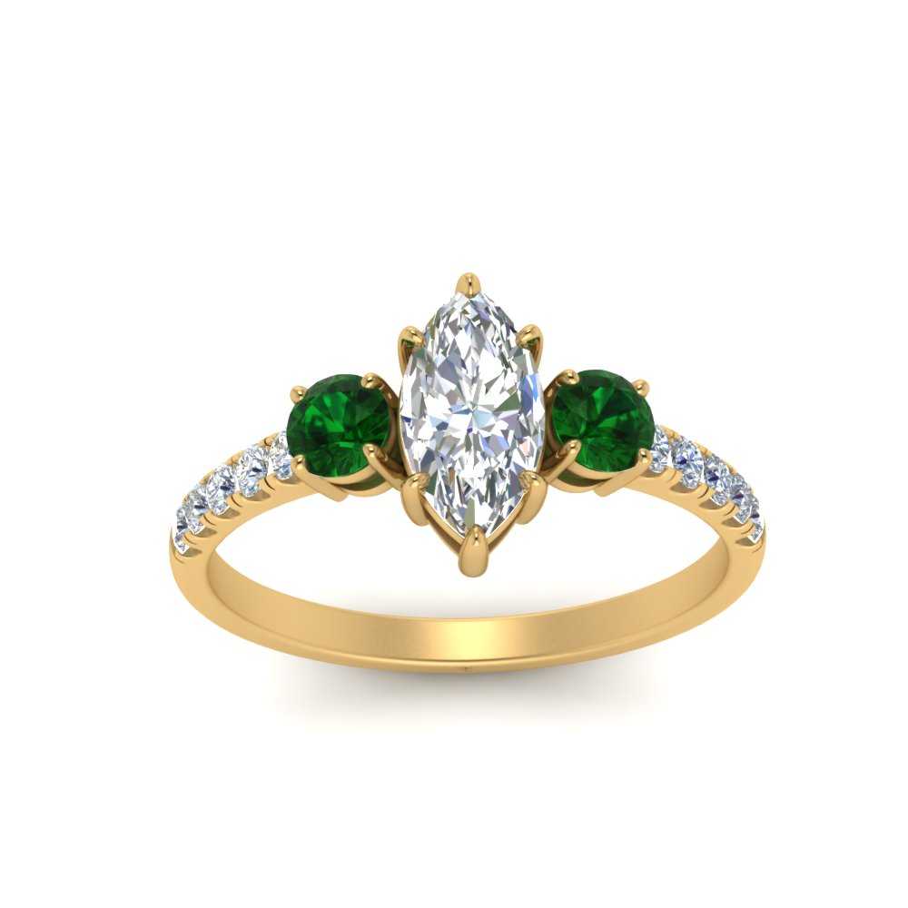 petite-micropave-marquise-cut-three-stone-diamond-engagement-ring-with-emerald-in-yellow-gold-FD9383MQRGEMGR-NL-YG