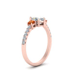 Load image into Gallery viewer, petite-micropave-marquise-cut-three-stone-diamond-engagement-ring-with-orange-sapphire-in-rose-gold-FD9383MQRGSAOR-NL-RG

