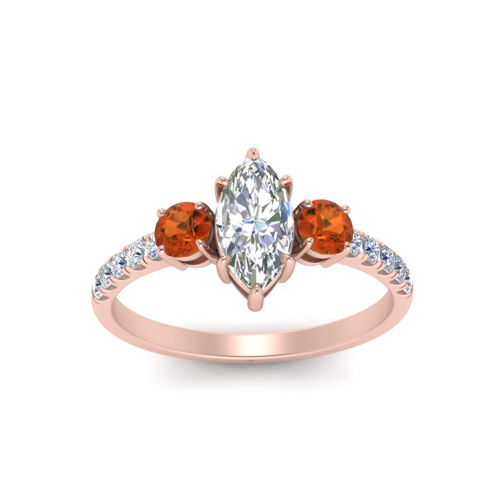 petite-micropave-marquise-cut-three-stone-diamond-engagement-ring-with-orange-sapphire-in-rose-gold-FD9383MQRGSAOR-NL-RG