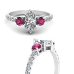 Load image into Gallery viewer, petite-micropave-marquise-cut-three-stone-diamond-engagement-ring-with-pink-sapphire-in-white-gold-FD9383MQRGSADRPI-NL-WG
