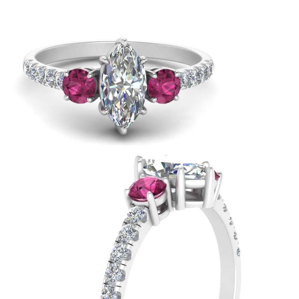 petite-micropave-marquise-cut-three-stone-diamond-engagement-ring-with-pink-sapphire-in-white-gold-FD9383MQRGSADRPI-NL-WG