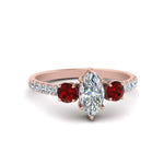 Load image into Gallery viewer, petite-micropave-marquise-cut-three-stone-diamond-engagement-ring-with-ruby-in-rose-gold-FD9383MQRGRUDR-NL-RG

