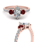 Load image into Gallery viewer, petite-micropave-marquise-cut-three-stone-diamond-engagement-ring-with-ruby-in-rose-gold-FD9383MQRGRUDR-NL-RG
