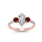 Load image into Gallery viewer, petite-micropave-marquise-cut-three-stone-diamond-engagement-ring-with-ruby-in-rose-gold-FD9383MQRGRUDR-NL-RG
