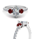 Load image into Gallery viewer, petite-micropave-marquise-cut-three-stone-diamond-engagement-ring-with-ruby-in-white-gold-FD9383MQRGRUDR-NL-WG

