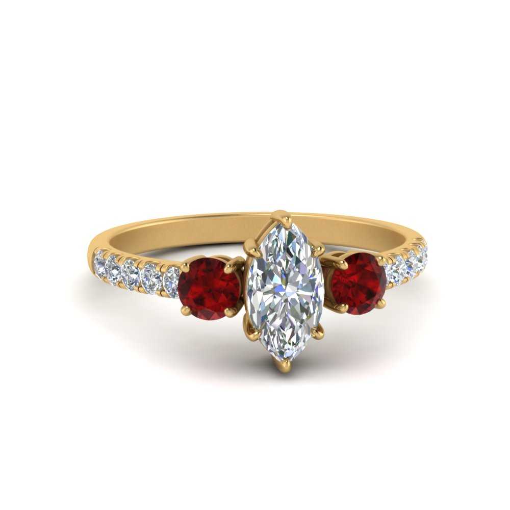 petite-micropave-marquise-cut-three-stone-diamond-engagement-ring-with-ruby-in-yellow-gold-FD9383MQRGRUDR-NL-YG