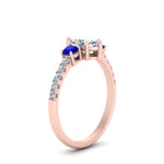 Load image into Gallery viewer, petite-micropave-marquise-cut-three-stone-diamond-engagement-ring-with-sapphire-in-rose-gold-FD9383MQRGSABL-NL-RG
