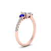 Load image into Gallery viewer, petite-micropave-marquise-cut-three-stone-diamond-engagement-ring-with-sapphire-in-rose-gold-FD9383MQRGSABL-NL-RG