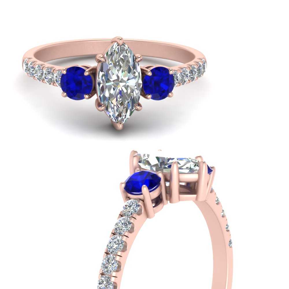 petite-micropave-marquise-cut-three-stone-diamond-engagement-ring-with-sapphire-in-rose-gold-FD9383MQRGSABL-NL-RG