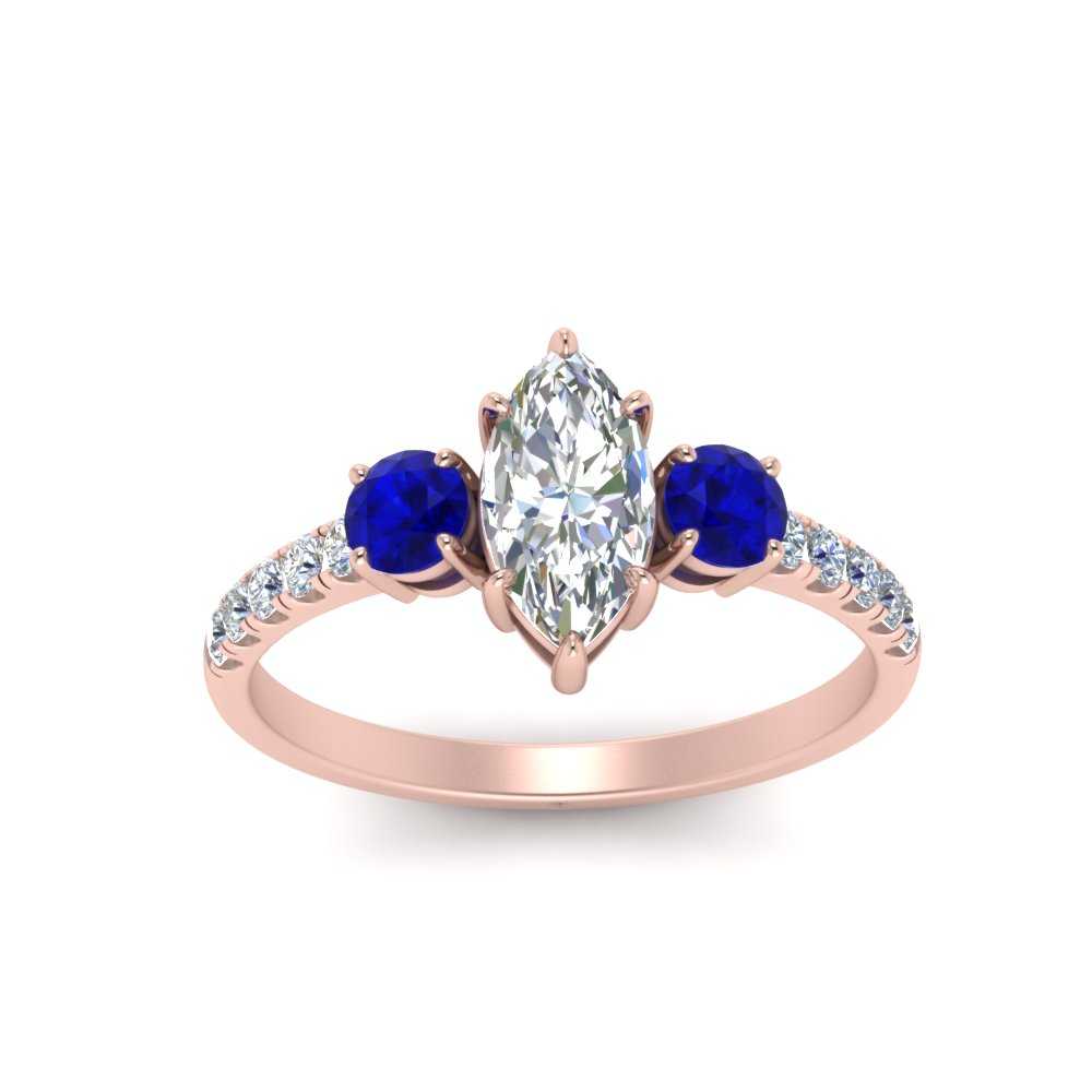 petite-micropave-marquise-cut-three-stone-diamond-engagement-ring-with-sapphire-in-rose-gold-FD9383MQRGSABL-NL-RG