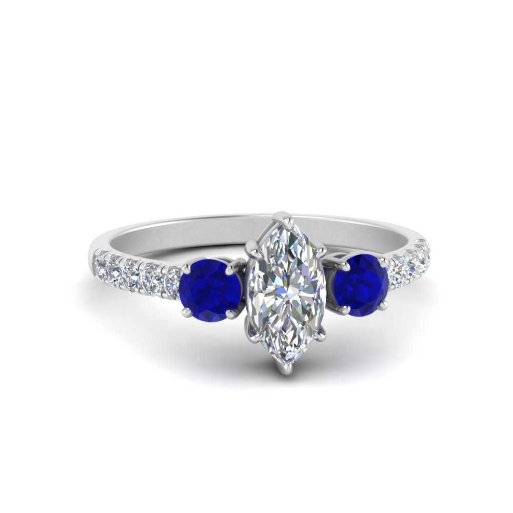 petite-micropave-marquise-cut-three-stone-diamond-engagement-ring-with-sapphire-in-white-gold-FD9383MQRGSABL-NL-WG