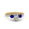 Load image into Gallery viewer, petite-micropave-marquise-cut-three-stone-diamond-engagement-ring-with-sapphire-in-yellow-gold-FD9383MQRGSABL-NL-YG