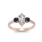 Load image into Gallery viewer, petite-micropave-marquise-cut-three-stone-engagement-ring-with-black-diamond-in-rose-gold-FD9383MQRGBLACK-NL-RG
