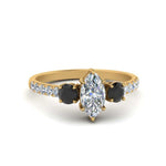 Load image into Gallery viewer, petite-micropave-marquise-cut-three-stone-engagement-ring-with-black-diamond-in-yellow-gold-FD9383MQRGBLACK-NL-YG
