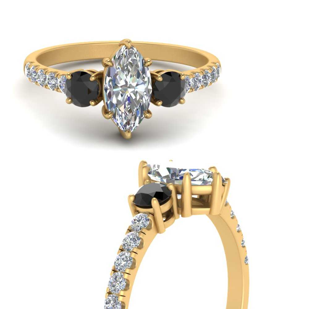 petite-micropave-marquise-cut-three-stone-engagement-ring-with-black-diamond-in-yellow-gold-FD9383MQRGBLACK-NL-YG