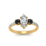 Load image into Gallery viewer, petite-micropave-marquise-cut-three-stone-engagement-ring-with-black-diamond-in-yellow-gold-FD9383MQRGBLACK-NL-YG
