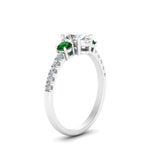 Load image into Gallery viewer, petite-micropave-oval-shaped-three-stone-diamond-engagement-ring-with-emerald-in-white-gold-FD9383OVRGEMGR-NL-WG
