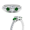 Load image into Gallery viewer, petite-micropave-oval-shaped-three-stone-diamond-engagement-ring-with-emerald-in-white-gold-FD9383OVRGEMGR-NL-WG