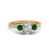 Load image into Gallery viewer, petite-micropave-oval-shaped-three-stone-diamond-engagement-ring-with-emerald-in-yellow-gold-FD9383OVRGEMGR-NL-YG