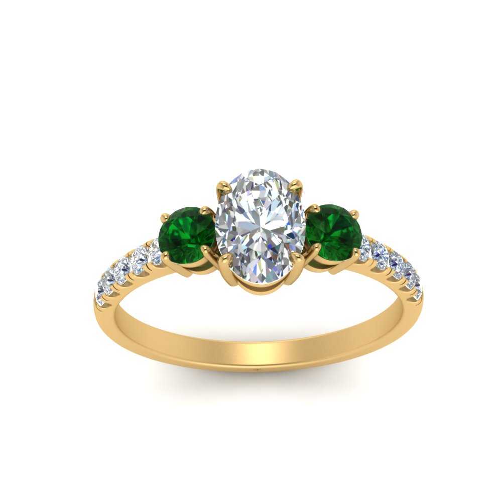 petite-micropave-oval-shaped-three-stone-diamond-engagement-ring-with-emerald-in-yellow-gold-FD9383OVRGEMGR-NL-YG
