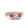 Load image into Gallery viewer, petite-micropave-oval-shaped-three-stone-diamond-engagement-ring-with-orange-sapphire-in-rose-gold-FD9383OVRGSAOR-NL-RG