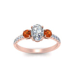 Load image into Gallery viewer, petite-micropave-oval-shaped-three-stone-diamond-engagement-ring-with-orange-sapphire-in-rose-gold-FD9383OVRGSAOR-NL-RG
