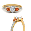 Load image into Gallery viewer, petite-micropave-oval-shaped-three-stone-diamond-engagement-ring-with-orange-sapphire-in-yellow-gold-FD9383OVRGSAOR-NL-YG