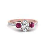 Load image into Gallery viewer, petite-micropave-oval-shaped-three-stone-diamond-engagement-ring-with-pink-sapphire-in-rose-gold-FD9383OVRGSADRPI-NL-RG
