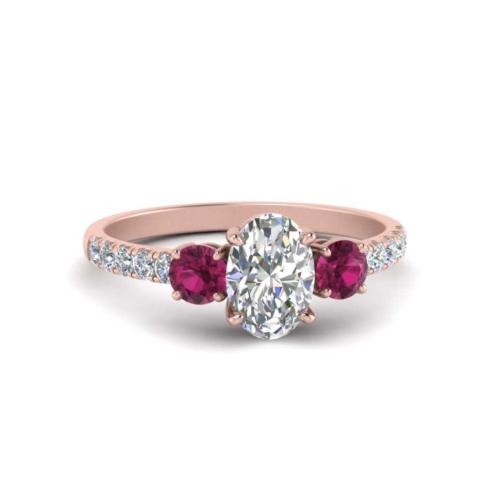 petite-micropave-oval-shaped-three-stone-diamond-engagement-ring-with-pink-sapphire-in-rose-gold-FD9383OVRGSADRPI-NL-RG