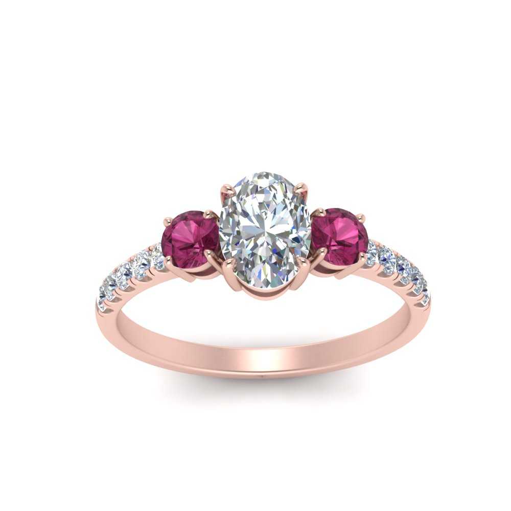 petite-micropave-oval-shaped-three-stone-diamond-engagement-ring-with-pink-sapphire-in-rose-gold-FD9383OVRGSADRPI-NL-RG