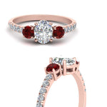 Load image into Gallery viewer, petite-micropave-oval-shaped-three-stone-diamond-engagement-ring-with-ruby-in-rose-gold-FD9383OVRGRUDR-NL-RG
