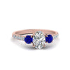 Load image into Gallery viewer, petite-micropave-oval-shaped-three-stone-diamond-engagement-ring-with-sapphire-in-rose-gold-FD9383OVRGSABL-NL-RG