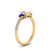 Load image into Gallery viewer, petite-micropave-oval-shaped-three-stone-diamond-engagement-ring-with-sapphire-in-yellow-gold-FD9383OVRGSABL-NL-YG
