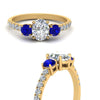 Load image into Gallery viewer, petite-micropave-oval-shaped-three-stone-diamond-engagement-ring-with-sapphire-in-yellow-gold-FD9383OVRGSABL-NL-YG