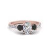 Load image into Gallery viewer, petite-micropave-oval-shaped-three-stone-engagement-ring-with-black-diamond-in-rose-gold-FD9383OVRGBLACK-NL-RG