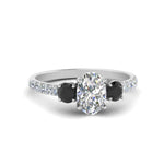 Load image into Gallery viewer, petite-micropave-oval-shaped-three-stone-engagement-ring-with-black-diamond-in-white-gold-FD9383OVRGBLACK-NL-WG
